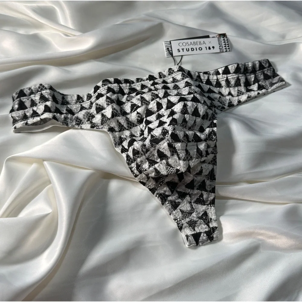Men's Luxury Lace G-String Thong Soft Stretch Designer Underwear‎ Bold & Sexy M